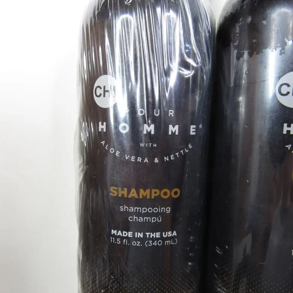 Chi Pour Homme Shampoo for Men LOT OF 3 11.5 oz Aloe Vera Nettle Moisturizing